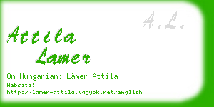 attila lamer business card